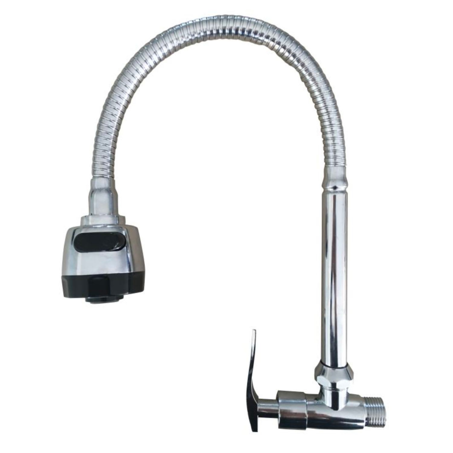 Llave Lavadero Flexible Pared Ac. Inox. Modelo Z C&A  -  Cromado